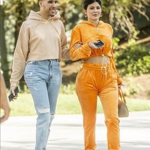 DANIELLE GUIZIO sweatpants set yellow color.